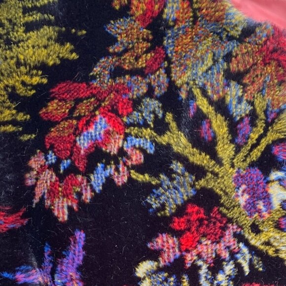 Vintage Fera Faux Fur Vest Whimsigoth Jewel Tone Artsy Ski-Aprés Fairy Grunge-12 - Picture 5 of 14